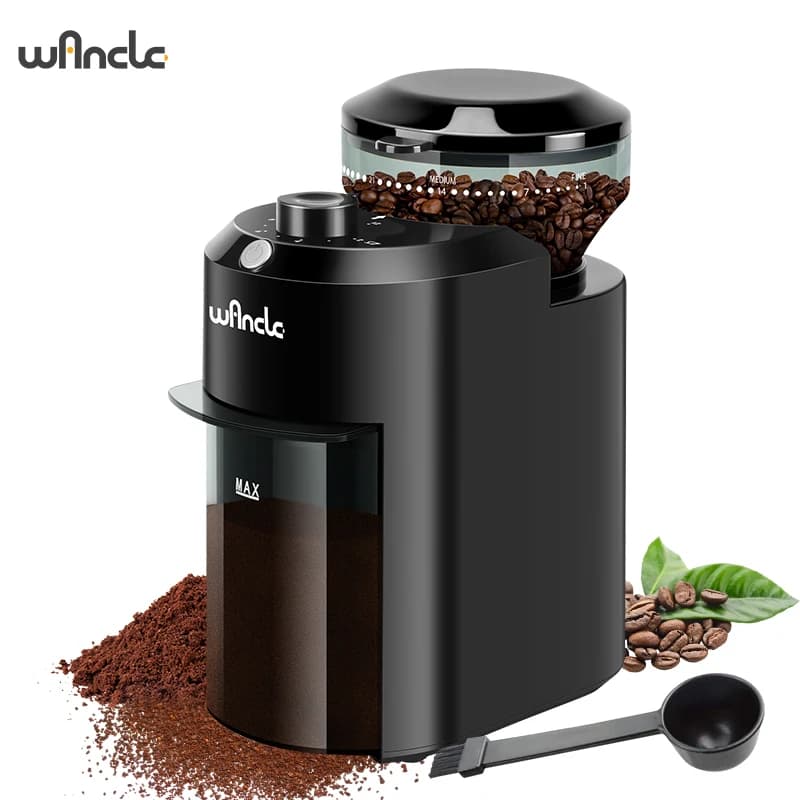 Macinacaffè automatico Wancle con 28 impostazioni di macinazione Macinazione elettrica dei chicchi di caffè per pressa per caffè espresso Frech 2-12 tazze