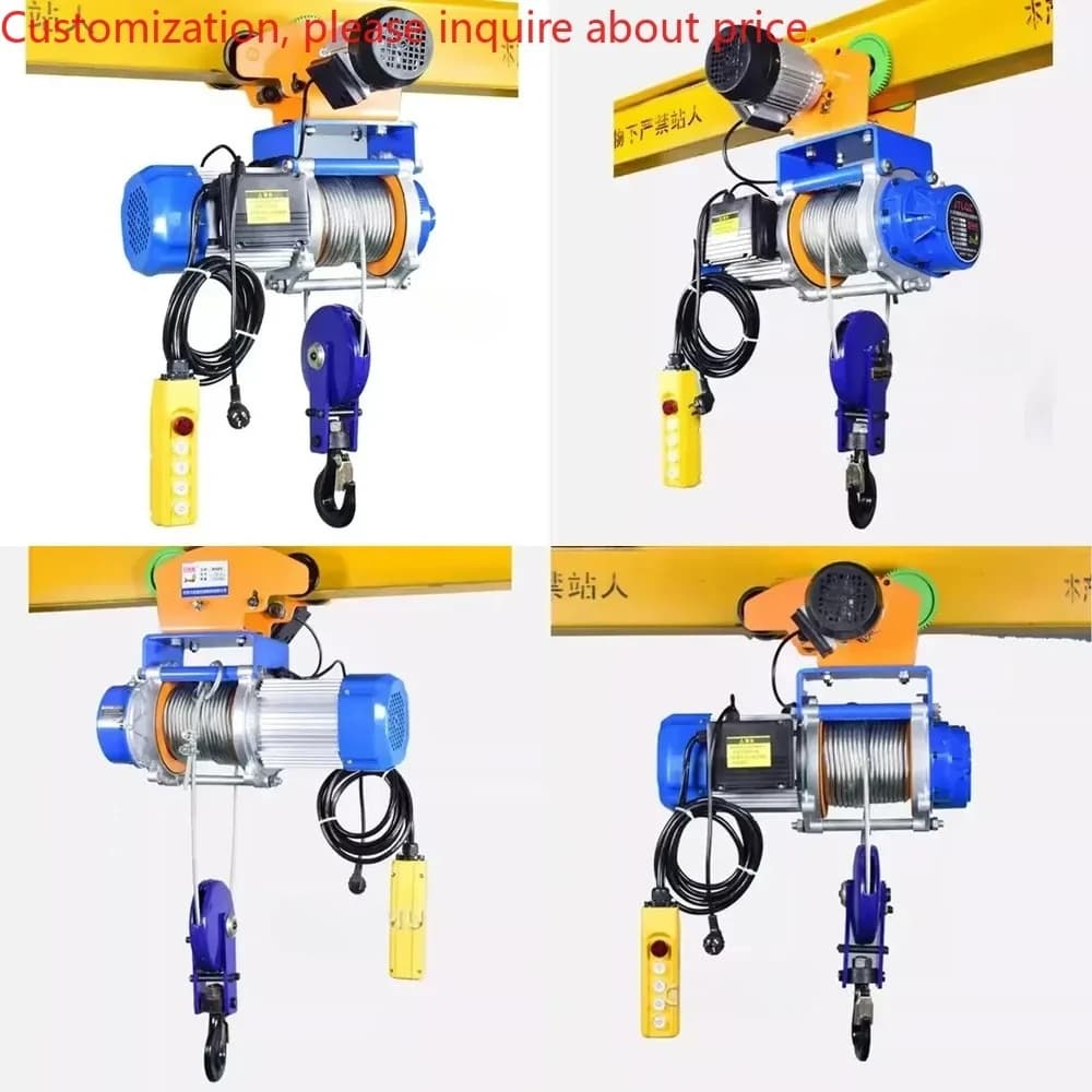 1.5T/1.2T Electric Hoist Crane Portable Lifter Overhead Garage Winch With Wired/Wireless Remote Control for Car Garage Boat