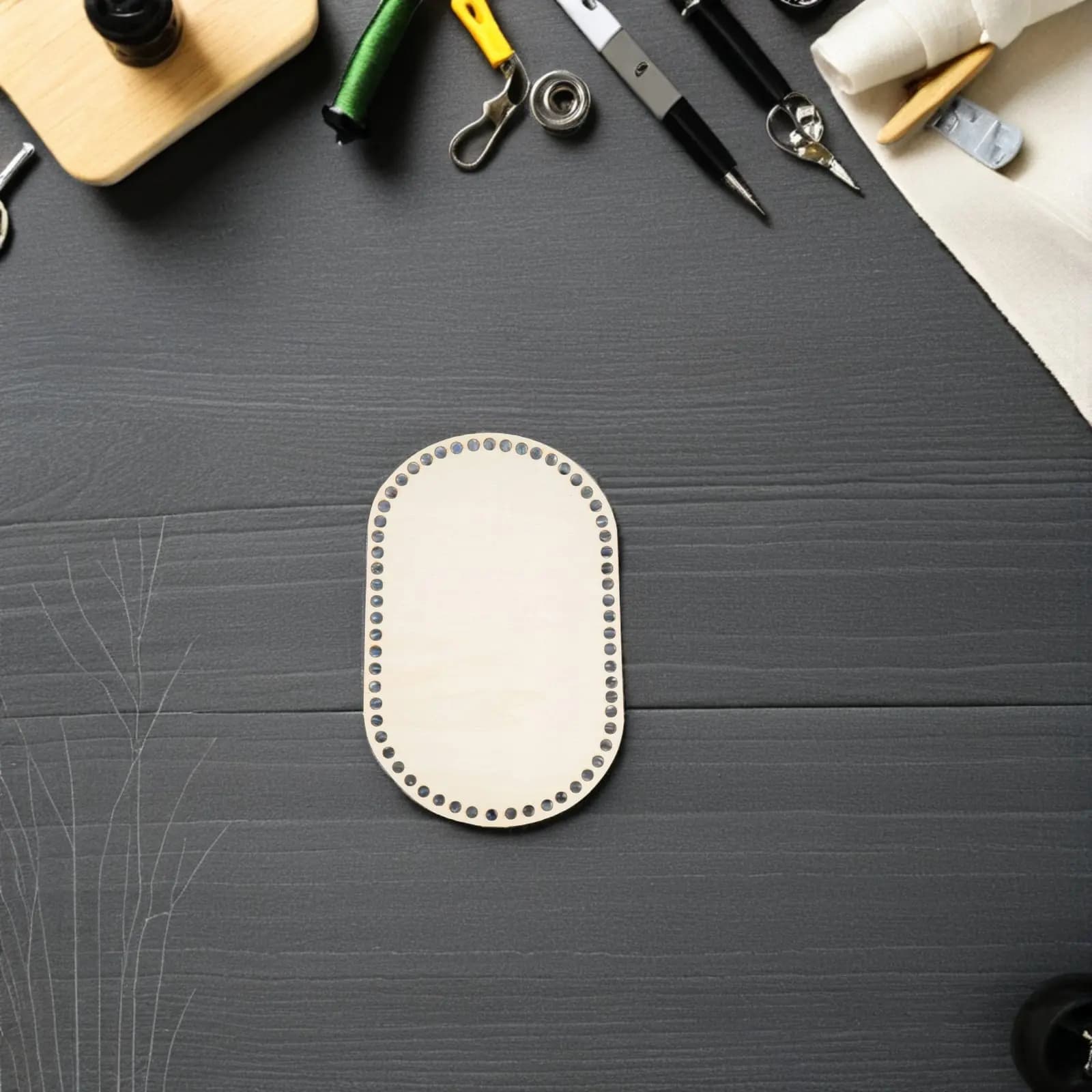 2 Pezzi Base in Legno per Tessitura, per Realizzazione Borse e Progetti di Uncinetto, Fondo Decorativo alla Moda in Legno Naturale per Borse