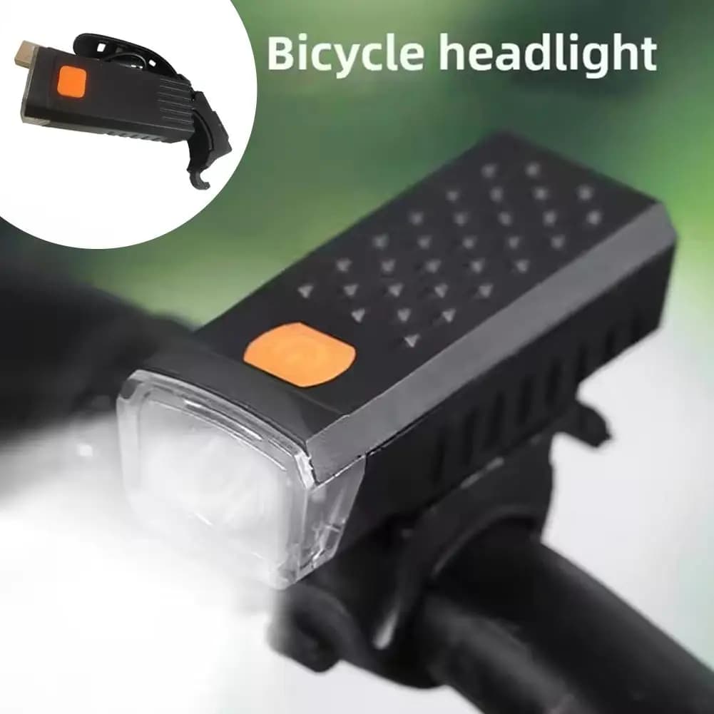 Luce Anteriore LED per Bicicletta Ricaricabile USB-C, Faro per MTB e Bici da Strada, Facile da Installare, Accessori per Ciclismo