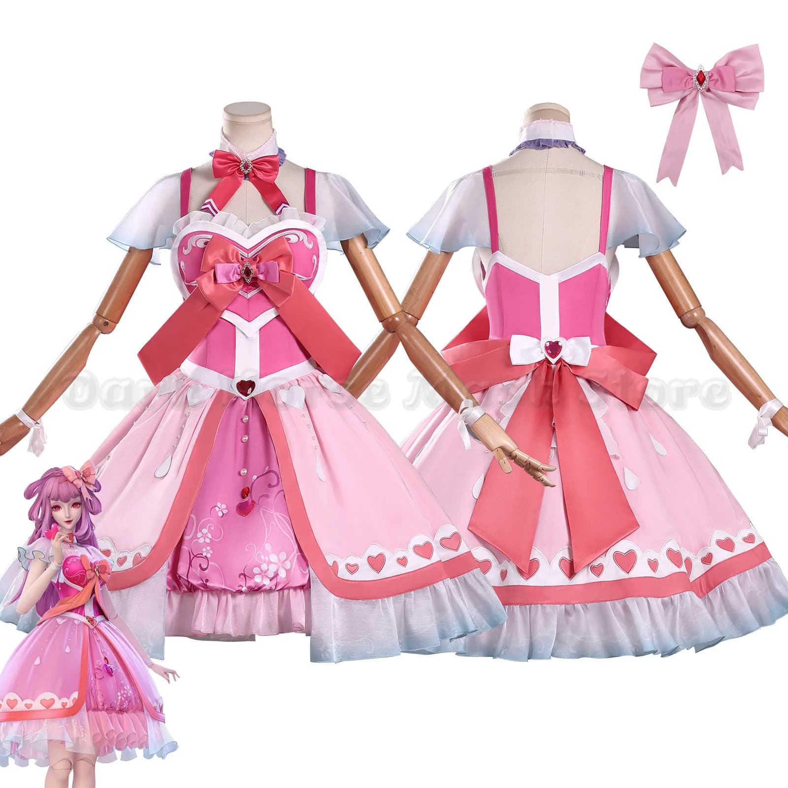 Costume Cosplay Anime Lolita Yeloli, Abito da Fata Elfo per Ragazze, Vestito Fresco e Dolce a Maniche Corte, Abbigliamento per Feste di Halloween e Carnevale