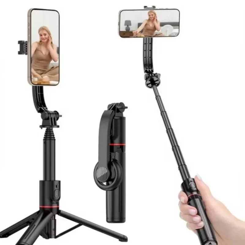 Treppiede Magnetico per Selfie Stick Compatibile con iPhone e Android, Supporto per Telefono Magsafe con Telecomando, Monopiede Multifunzionale da Viaggio