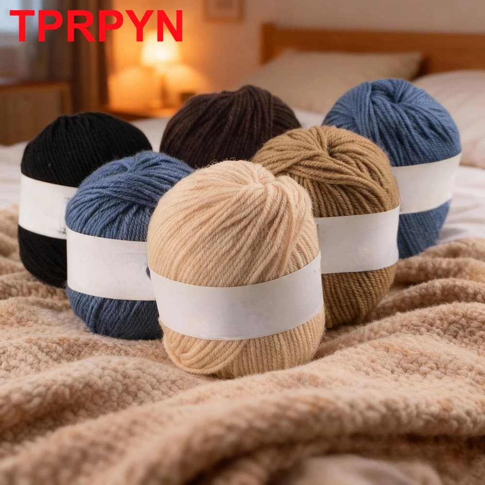 1 pz 50g 100% filato di lana per lavoro a mano Lanas filato all'uncinetto filo spesso sciarpa fai da te maglione blanet cappello calzino borsa all'uncinetto scarpa