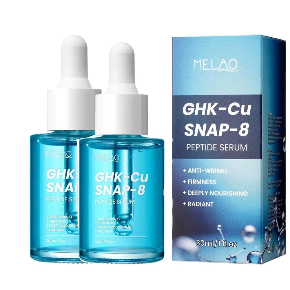 GHK-Cu Copper Peptides Facial Serum with SNAP-8 for Fine Lines, Wrinkles, Firming, Deep Hydration & Collagen All Skin Types