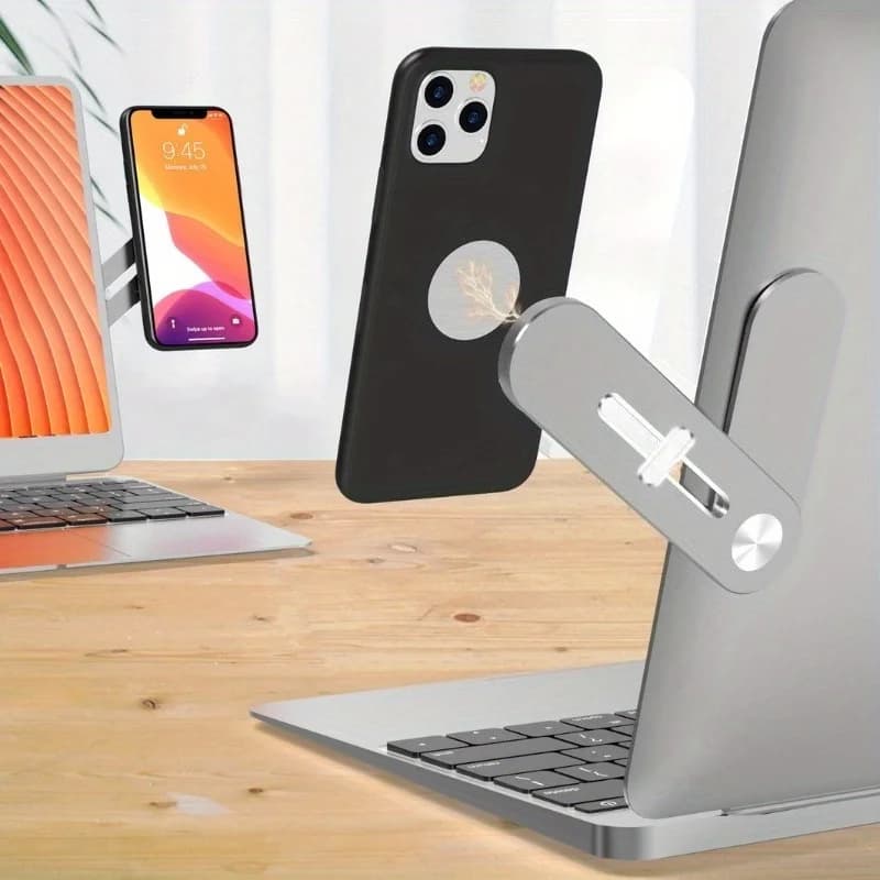 Supporto Magnetico Portatile e Leggero per Laptop e Telefono, Staffa Laterale Regolabile per Schermo Esteso