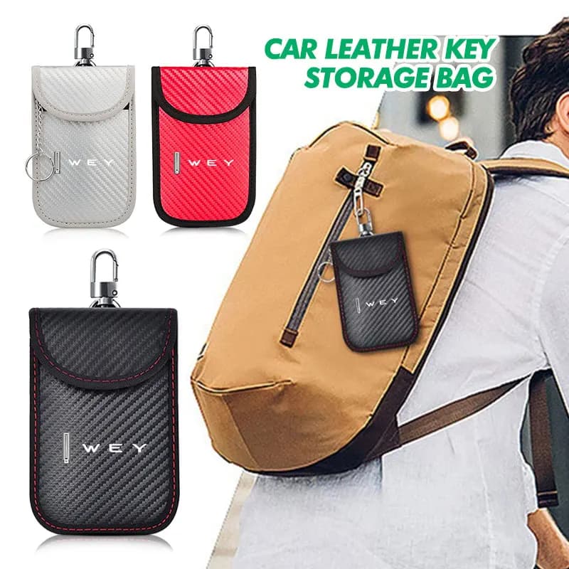 Car Key Storage Bag Signal Blocker Protector Cover Faraday Bag For WEY Coffee01 Coffee02-X-S-GT VV7 GT