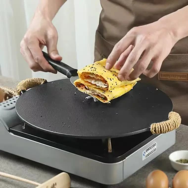 Cast Iron Pan Pig Iron Frying Uncoated Non-stick Pancake Hand Pancake Pancake Pizza Baking Factory