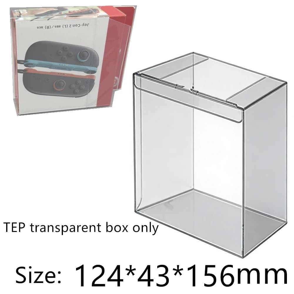 Custodia Protettiva Trasparente per Nintendo Switch 2 Joy-Con 2 Controller, Scatole da Collezione, Custodia per Giochi in TEP, Espositore Trasparente