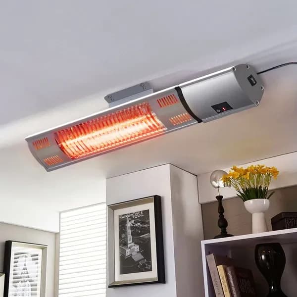 Stufe Elettriche da Parete Super Silenziose da 1500W con Telecomando; per Patio, Camera da Letto e Ufficio