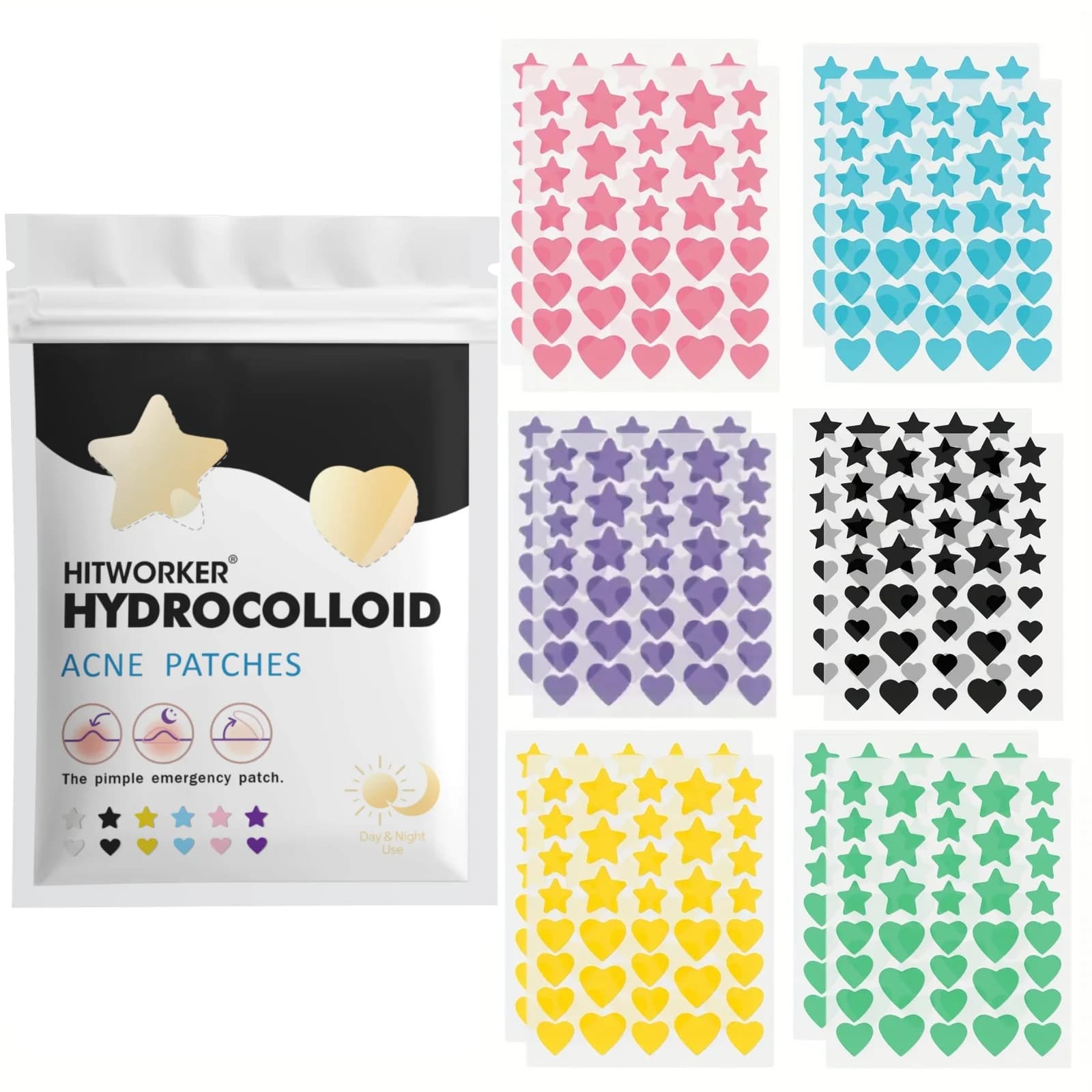 432 Hinges for Star Shaped Acne, Invisible Patch for Brufoli, Covering Imperfections, Wall decals for Localized Treatment