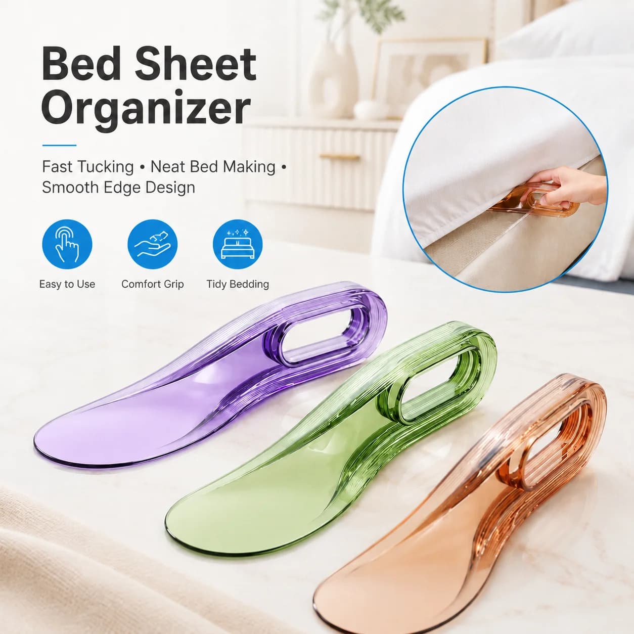 1PC Bed Sheet Tucker Tool Mattress Lifter Bed Making Helper Easy Grip Sheet Tucking Tool For Home Hotel Bedding Organizer Aid