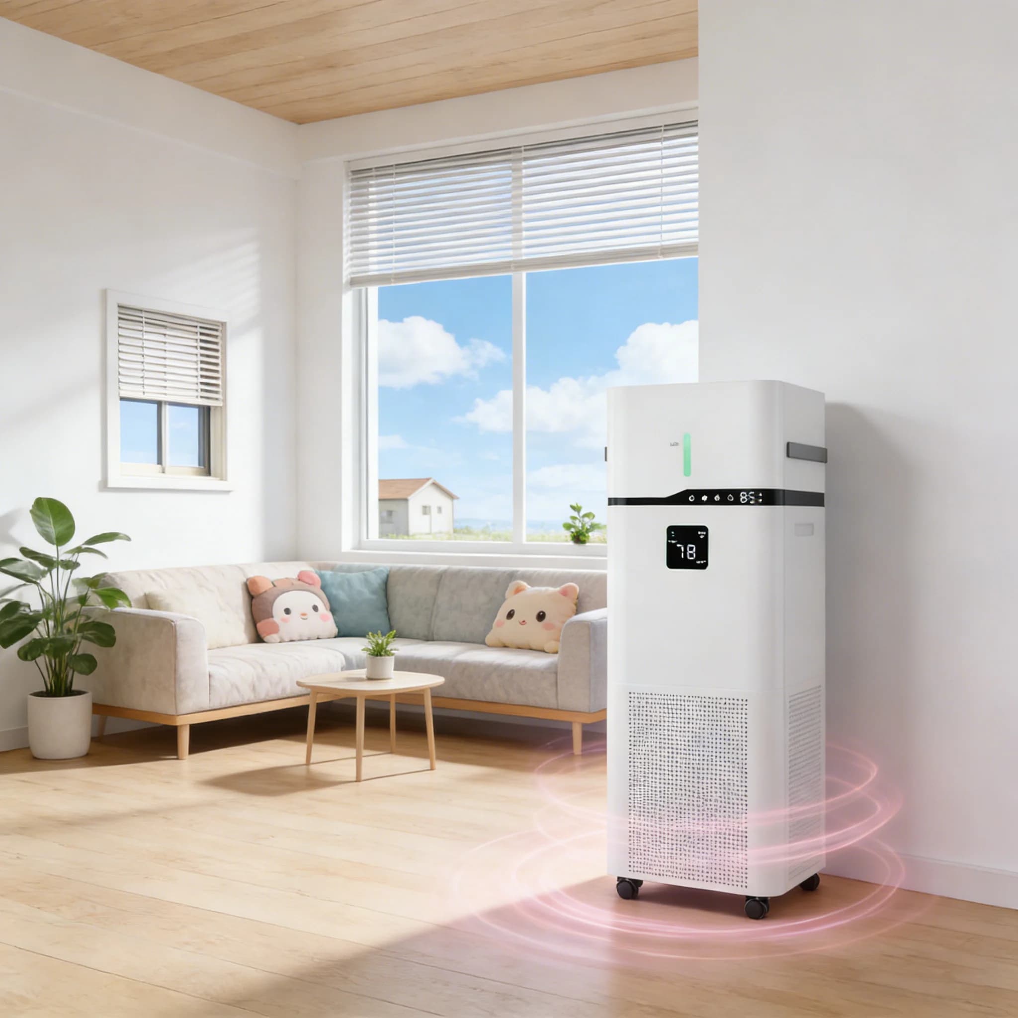 Purificatore d'aria intelligente WIFI per grandi ambienti, prodotto in Cina, purificatore e umidificatore d'aria 2 in 1 Tuya per la casa