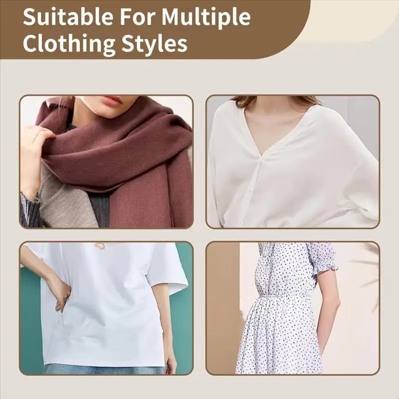 Fashion Plastic Round Circle Clip Buckle Shawl T-Shirt Tie Clip Brooch Waist Buckle Versatile Clothing Transparent Clips Holder