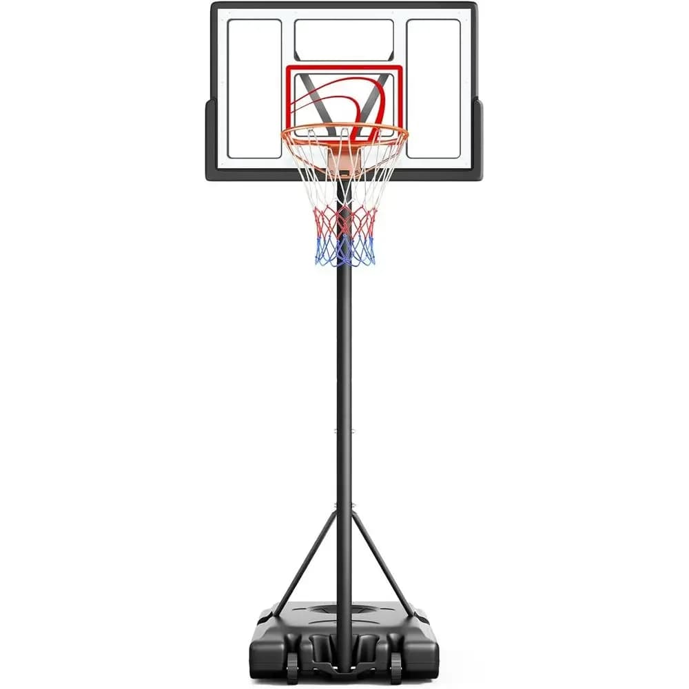 Canestro da Basket Portatile per Esterni, Tabellone da 44 Pollici, Adatto per Bambini, Ragazzi e Adulti