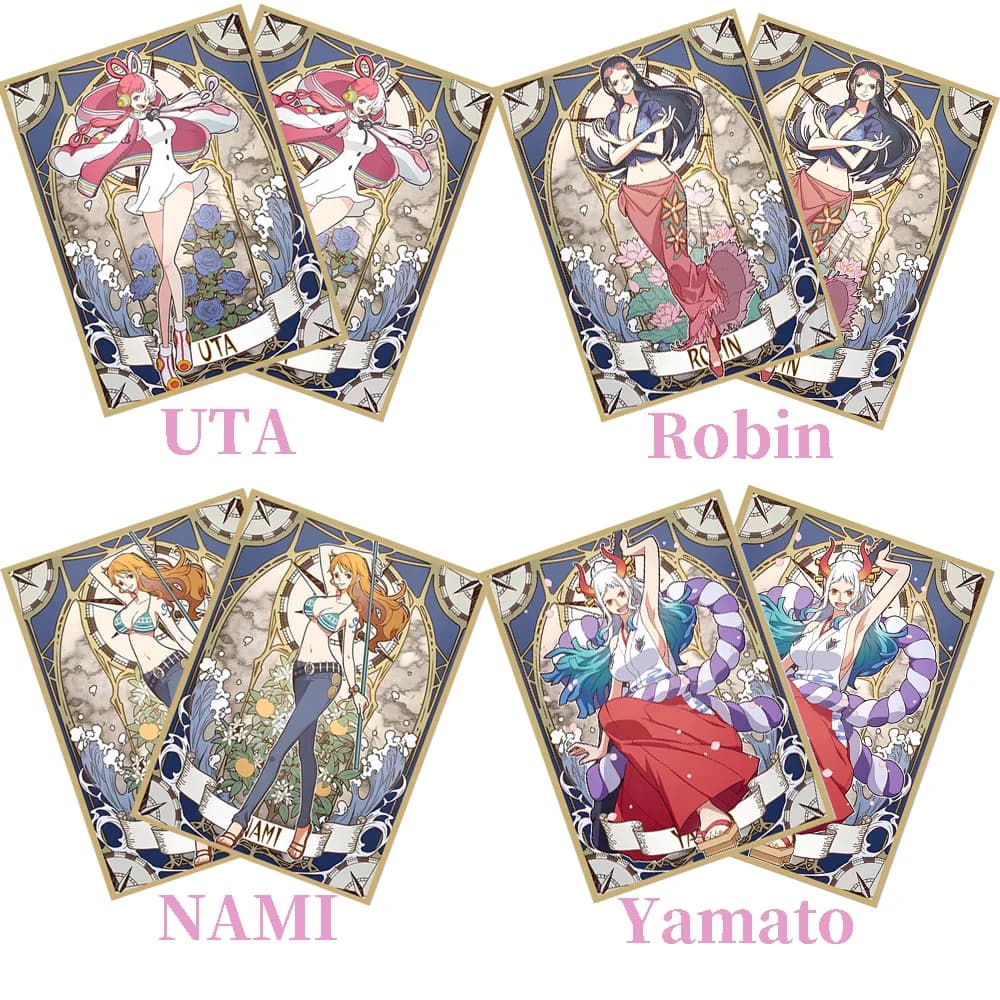60 pz 67x92mm One Piece Anime Buste per carte Yamato/Nami/Diva/Robin Carte da gioco da tavolo Protezione per TCG/PKM/MTG Carte da gioco Trading