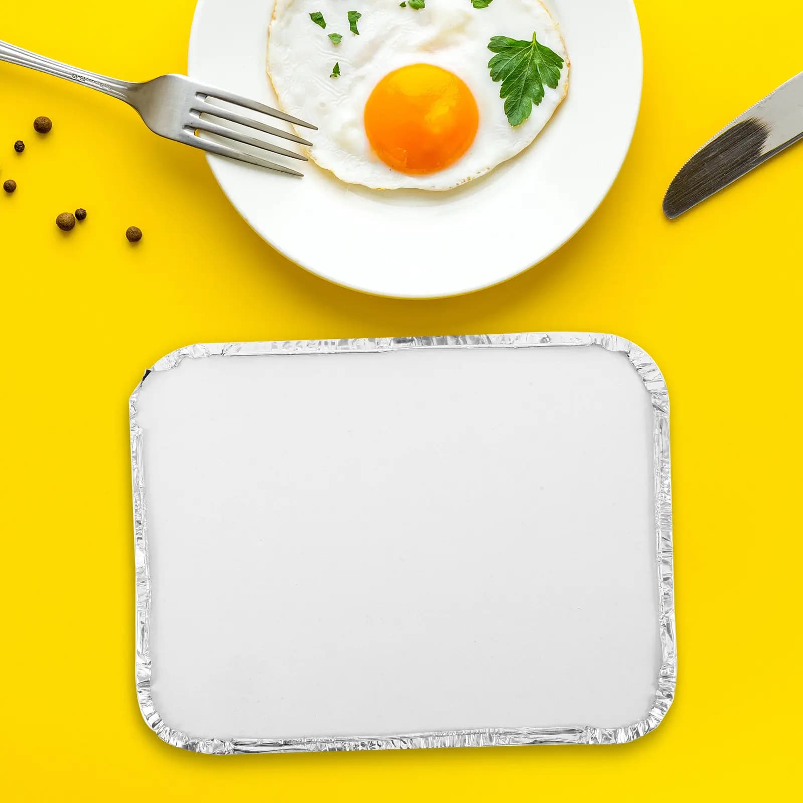 20 Contenitori in Alluminio per Alimenti 23x18x3cm, Vaschette Monouso a 3 Scomparti con Coperchio per Preparazione Pasti, Catering e Asporto