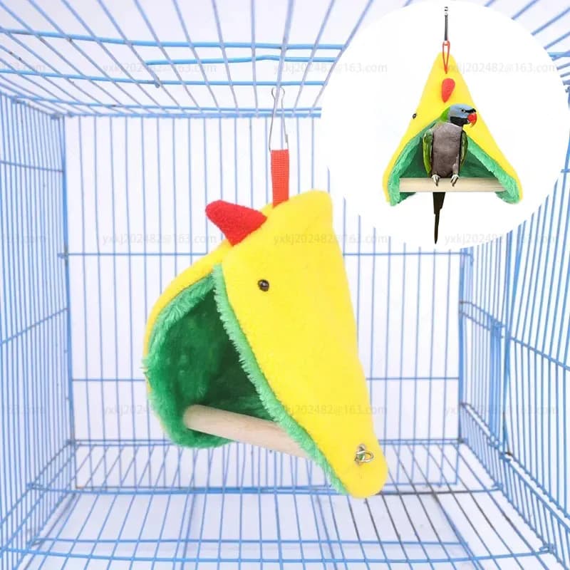 Calda coperta per pappagalli ad angolo con scialle per uccelli, decorazione per gabbia per tende sospese per piccoli animali domestici per parrocchetti, piccioncini, calopsitte