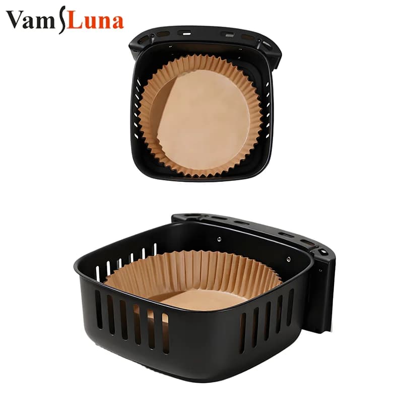 Air frying paper sheets 100 pieces of custom parchment paper and casting water proof oil-proof baking sheets for food safe cooking Airfryer