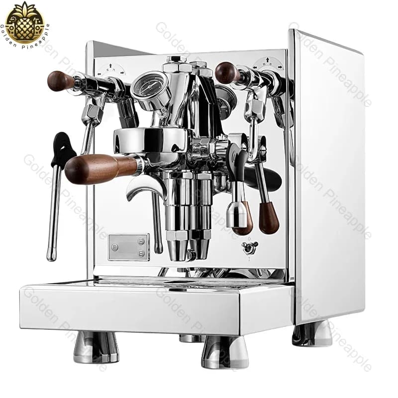 Macchina per Espresso Professionale Semi-Automatica per Uso Commerciale con Testa di Erogazione e Sistema per il Latte