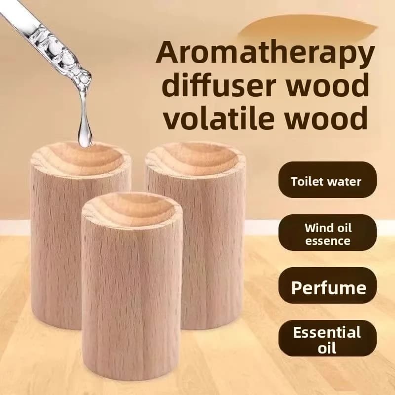 2 Diffusori Cilindrici in Legno, Profumo Solido a Lunga Durata, Ornamento per Camera da Letto, Armadio, Auto, Decorazione Casa