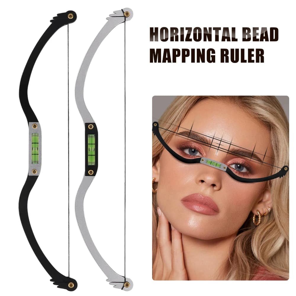 1 Set Microblading Trucco Permanente Arco E Freccia Linea Righello Stencil per Sopracciglia Misurazione Sopracciglio Stringa Tatuaggio Inchito PMU Per La Mappatura