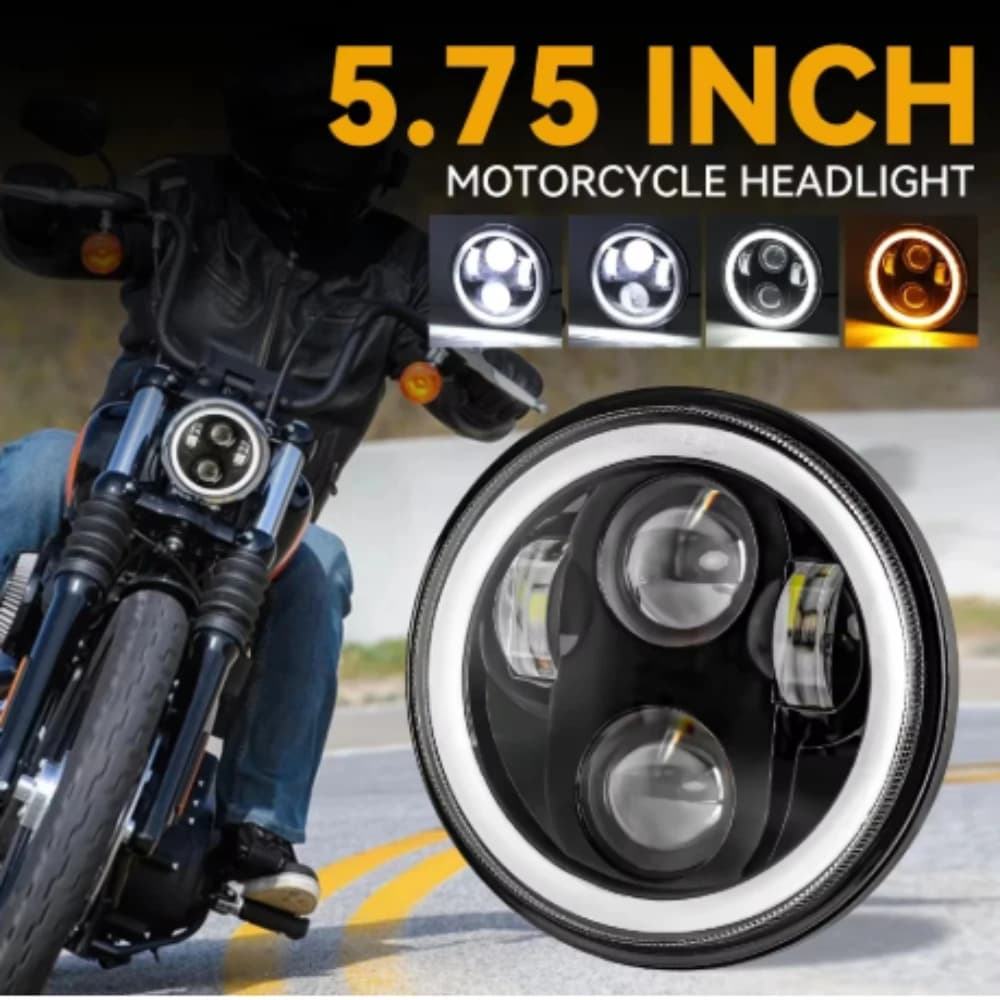 1PC Faro LED da 5,75 pollici con Halo Angel Eyes per Harley V-Rod VRSCD VRSCDX Street XG500 XG750