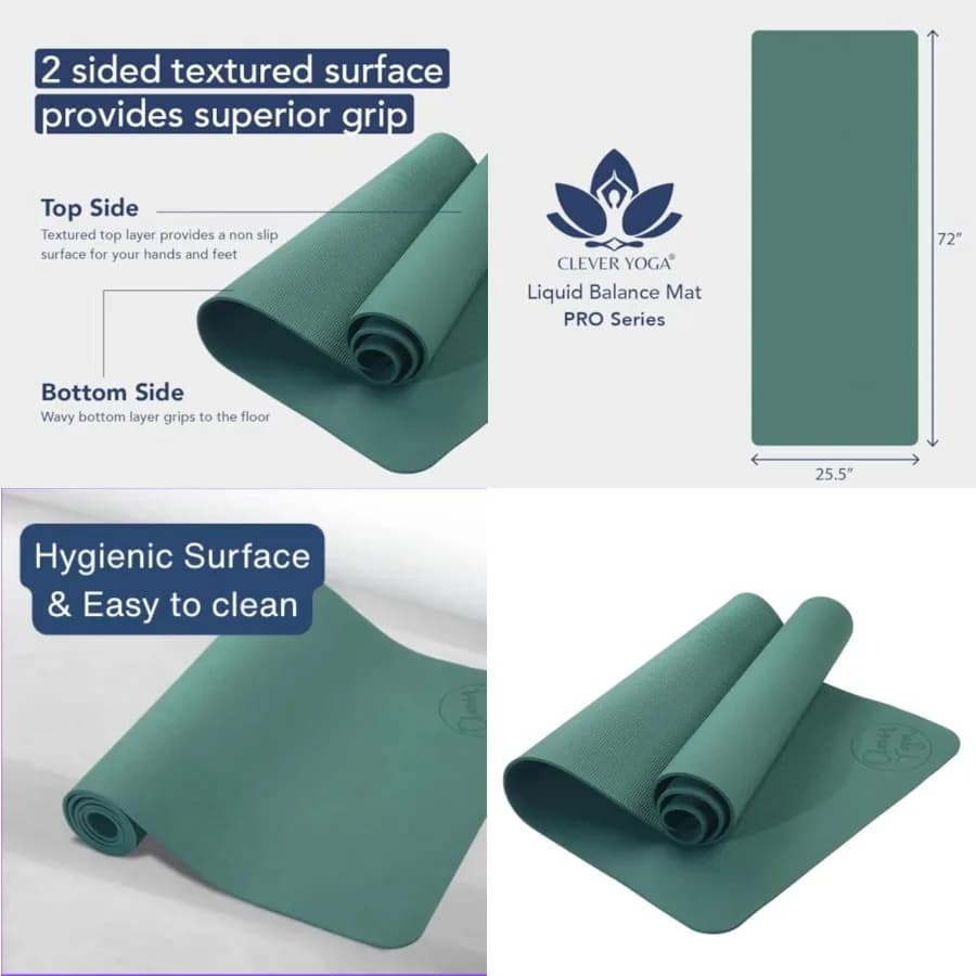 Tappetino Premium - Tappetino da yoga extra lungo adatto a tutti i tipi di yoga - Tappetino per allenamento a casa o in viaggio - Include il nostro tappetino Perfect Fit