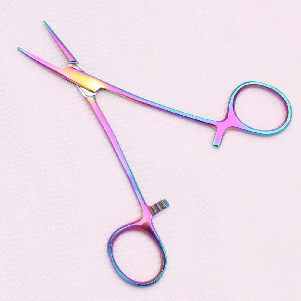 Nuova pinza emostatica in acciaio inossidabile per la pulizia delle ferite, testa dritta, morsetto per orecchie per animali domestici, per toelettatura, pinze per capelli, strumenti di bellezza