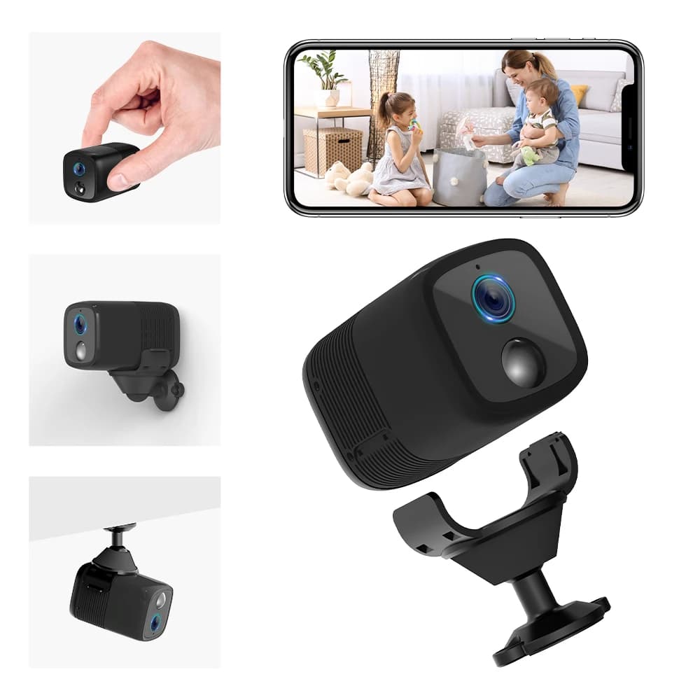 UCOCARE WiFi Mini Camera A90 HD 1080P Wireless Indoor Security Camera Baby Monitor With 5200mAh Battery Night Vision IP Cam