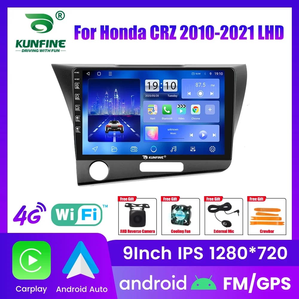 Autoradio Android per Honda CRZ 2010-2021, stereo 2Din Octa Core con navigatore GPS, schermo IPS, Carplay e Android Auto
