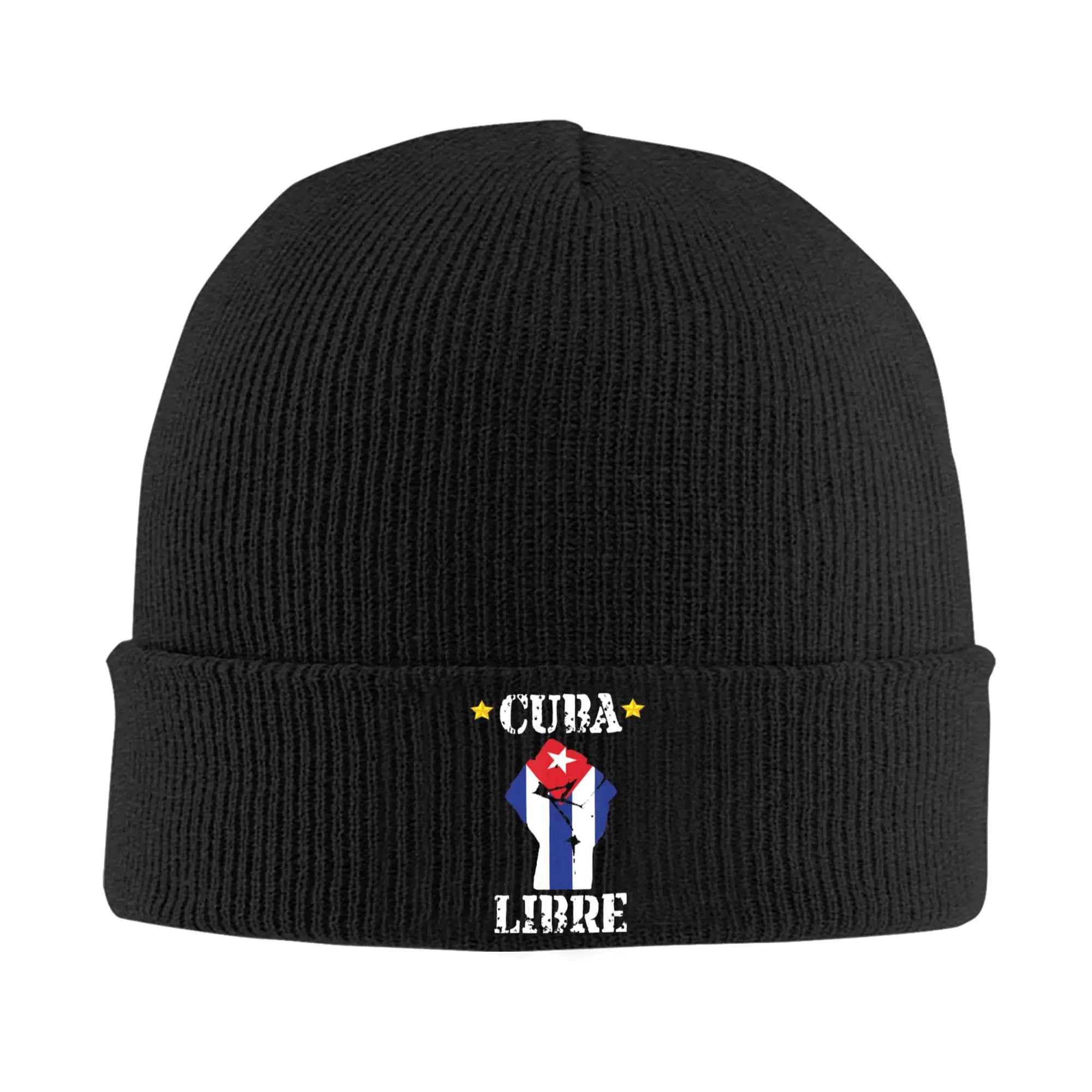 Cappello lavorato a maglia con bandiera cubana Free Cuba Libre, berretto da donna e da uomo, cappello autunno inverno, berretto hip hop