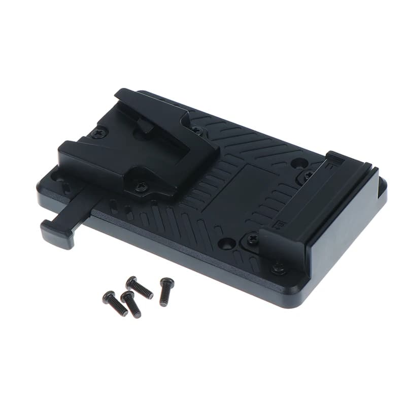 Adattatore per batteria V-Mount con blocco a sgancio rapido per alimentazione sicura di fotocamere e luci, compatibile con DSLR, videocamere, monitor