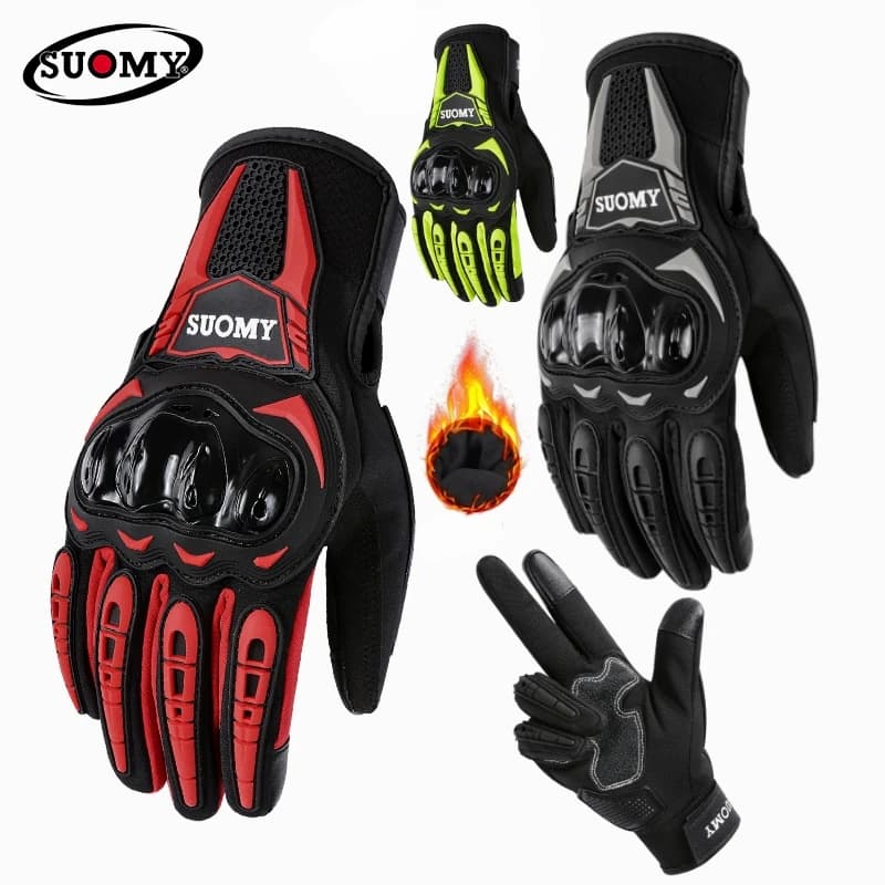 Winter Warm Motorcycle Gloves Autumn Windproof Motorbike Gloves Men Women Touch Screen Anti-fall Motocross Racing Biker Gloves