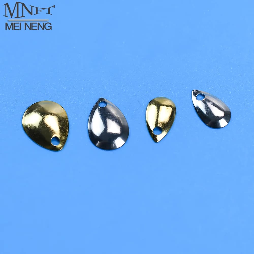 60 pezzi esca a goccia in metallo esca spinner lame esca dura liscia accessori fai da te lame spinner in argento dorato per esche da pesca