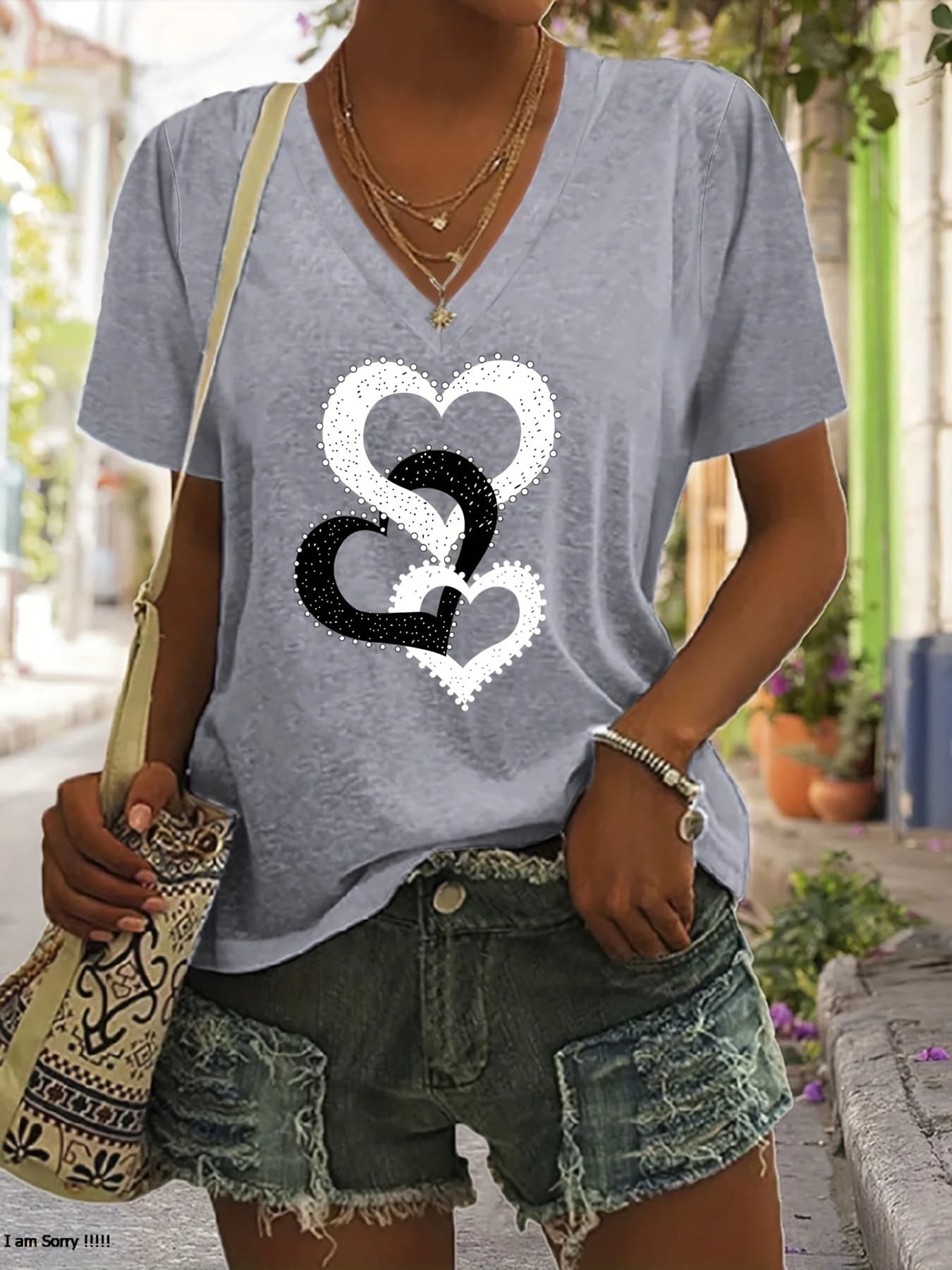 T-shirt modale allentata con scollo a V a maniche corte da donna estiva T-shirt comoda e traspirante a maniche corte