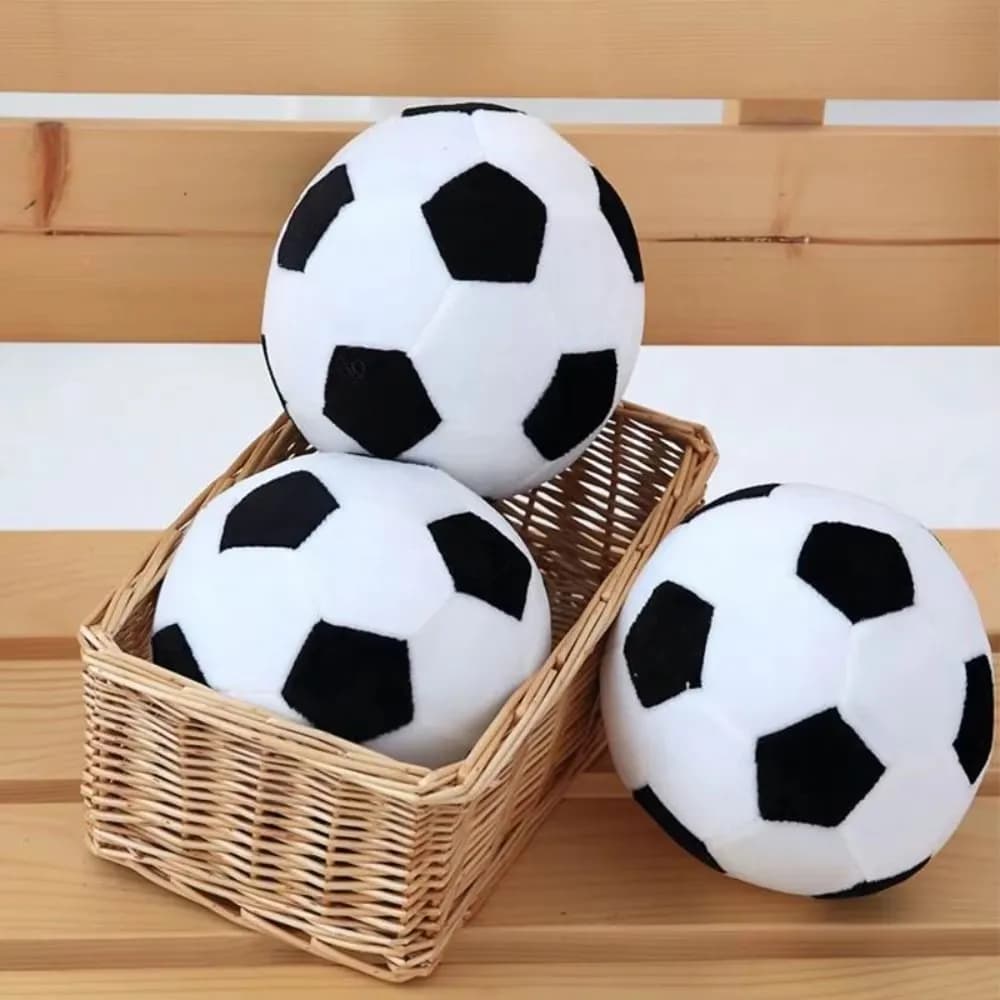 Cuscino a Forma di Pallone da Calcio, Giocattolo Morbido Imbottito, Decorazione Realistica per Divano, Cuscino Regalo