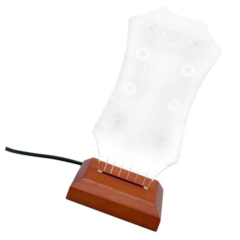 31BE Supporto per plettro illuminato, supporto per plettro per chitarra elettrica in acrilico