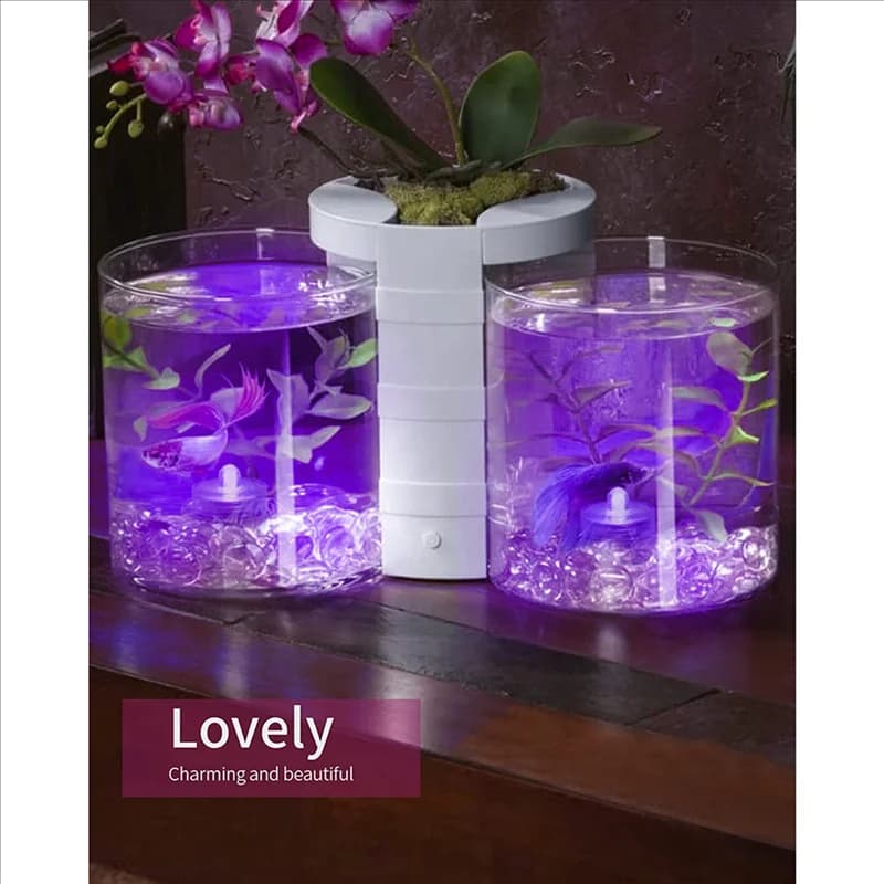 LICE-24 pezzi di luce LED sommergibile, luci da tè a candela senza fiamma impermeabili viola, festival stagionale a batteria subacquea