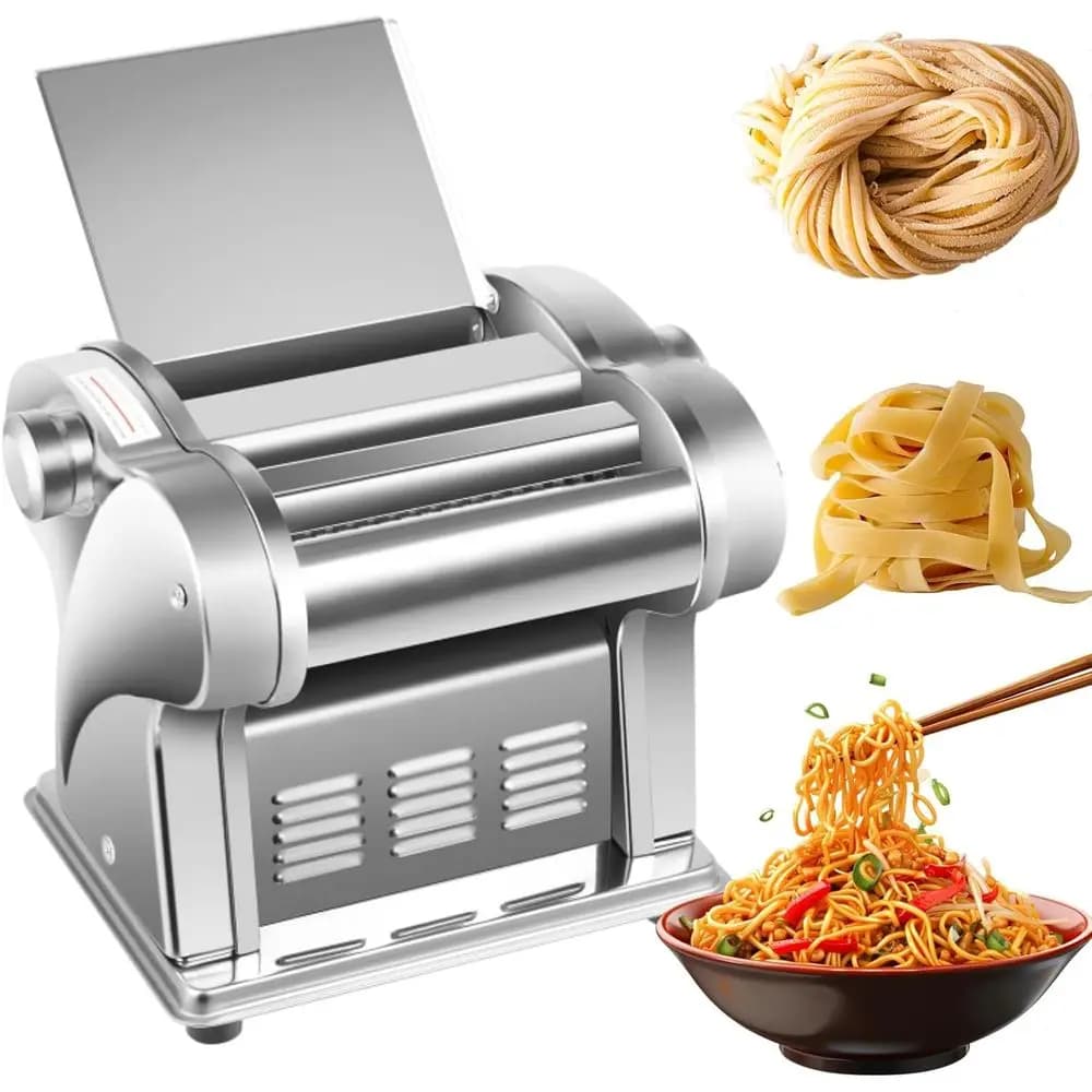 Macchina per Pasta Domestica - Macchina per Pasta da 135W con Rullo per Impasto e Acciaio Inossidabile, Spessore Pasta 1.5mm e 4mm per Uso Domestico