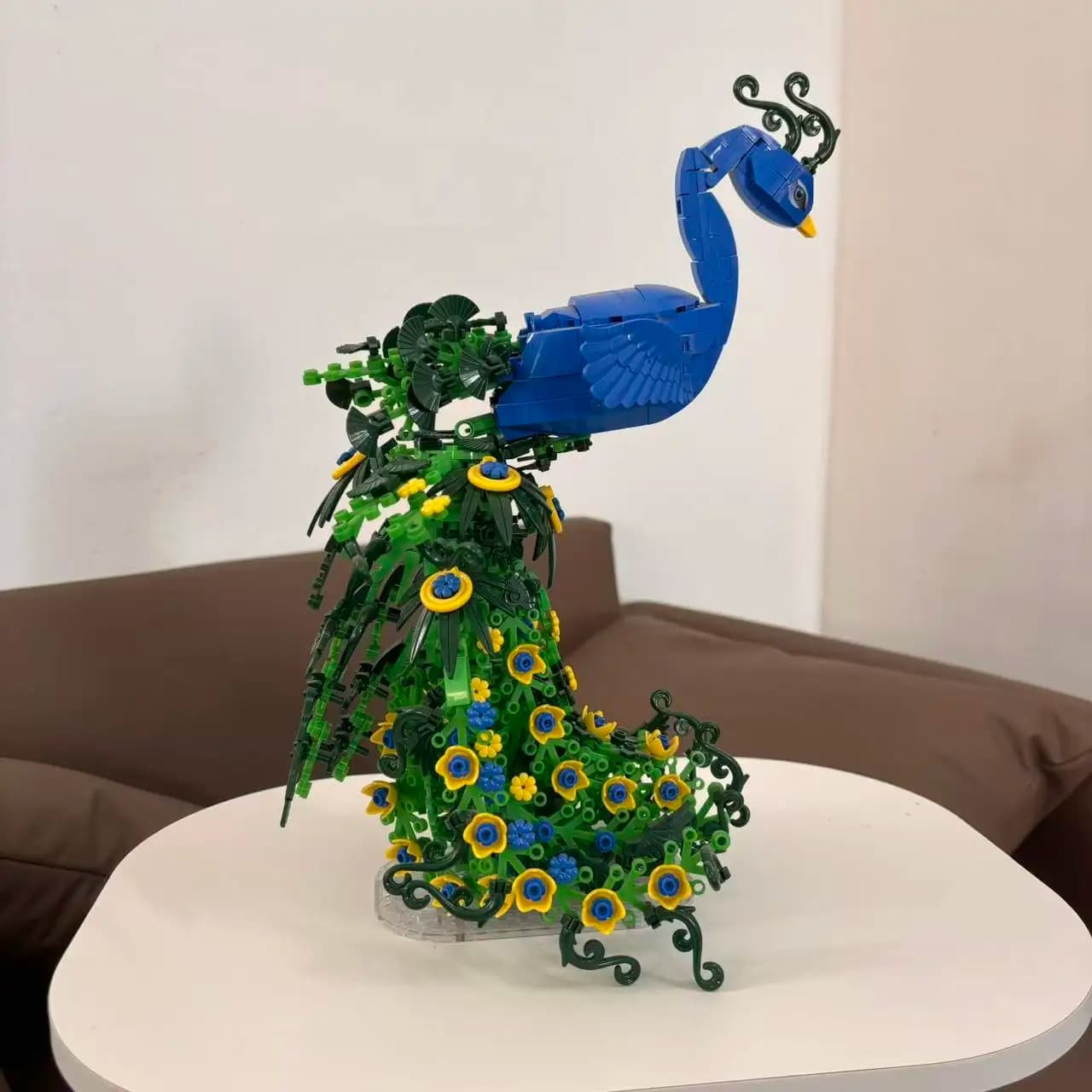 Modello di pavone in mattoncini, decorazione creativa per animali, decorazione per la stanza, decorazione per la casa, ornamento da tavolo, adatto a vari scenari, decorazione per la casa, regalo di compleanno, scelta perfetta per San Valentino, festa degli insegnanti, festa della mamma, regalo per la fidanzata, Halloween, Natale, Capodanno