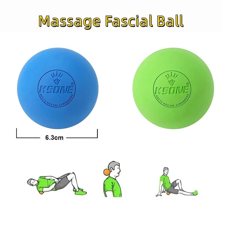 Palla da massaggio in gomma per fascia Yoga Fitness Rilassamento muscolare Sollievo dal dolore Cura della salute Palla da massaggio per lacrosse portatile per fisioterapia