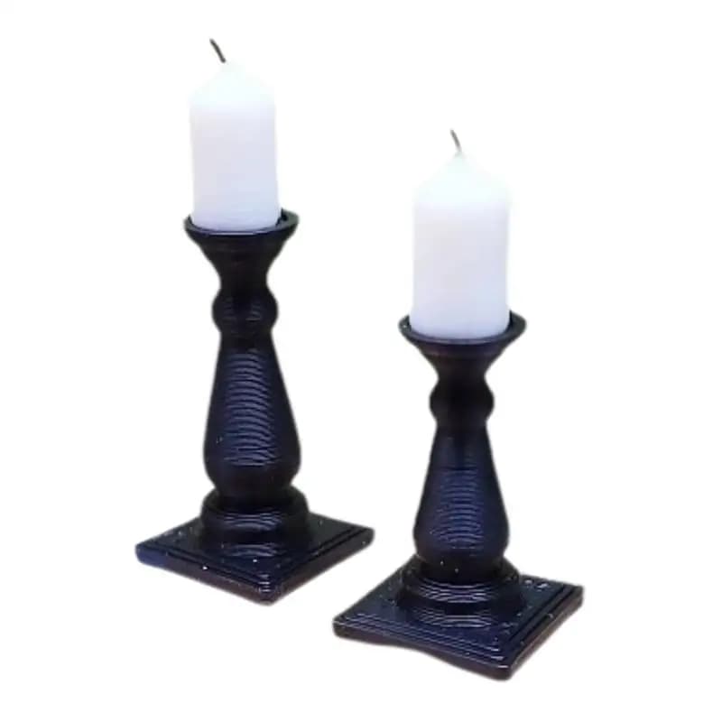 🛒1Set Doll House Decoration Mini Candle With Base Simulation Candlestick Model 1/12 Dollhouse Miniature Accessories