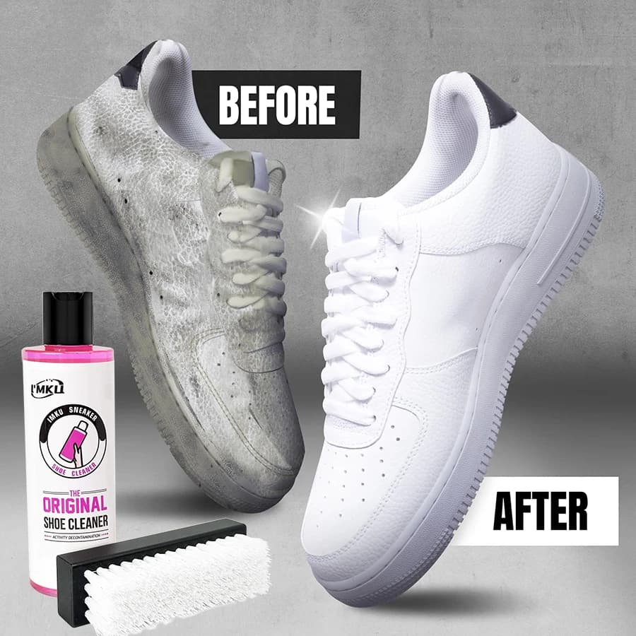 Kit detergente per scarpe - Soluzione detergente per scarpe da ginnastica con spazzola per la pulizia delle scarpe e panno in microfibra per tela, Pu, rete, tessuto