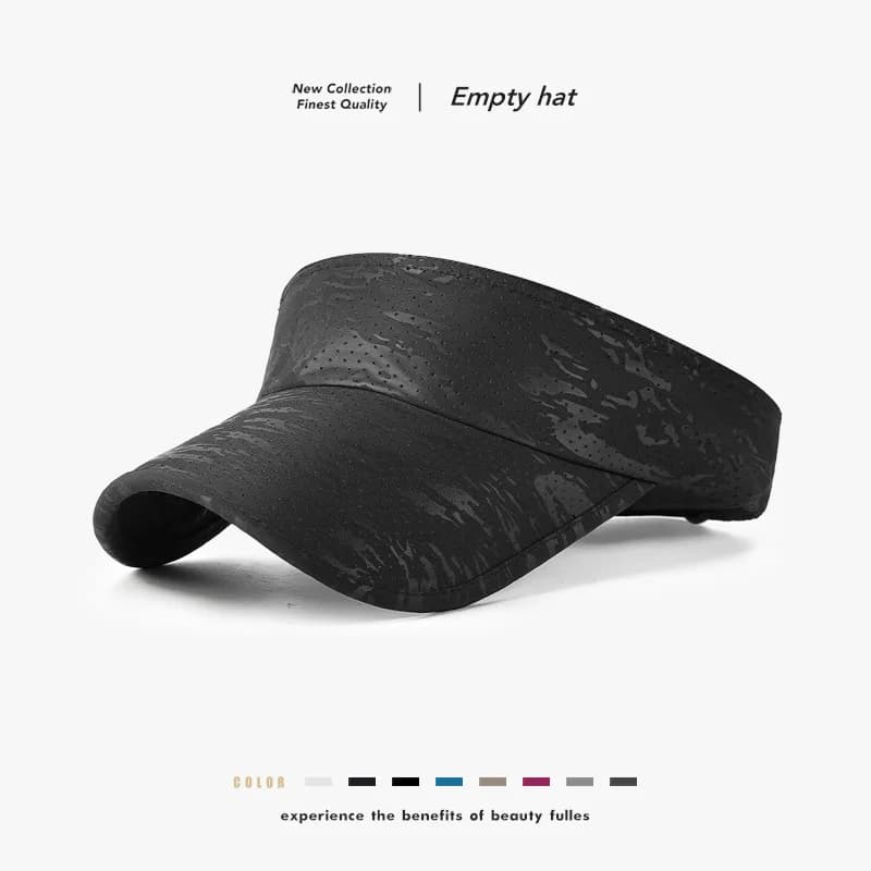 Sun hat for men and women, casual sports travel sun protection hat, summer extended brim breathable Korean style open-top
