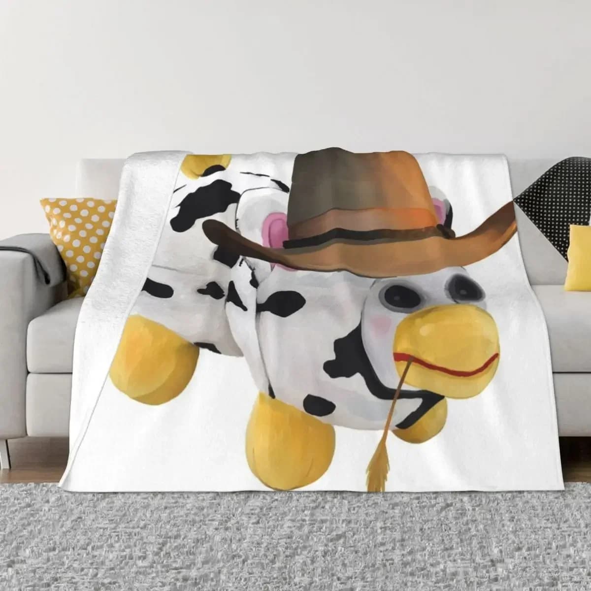 Coperta da Cowboy peepy coperta da tiro di lusso trapunta per divano trapuntata morbida coperta scozzese in peluche