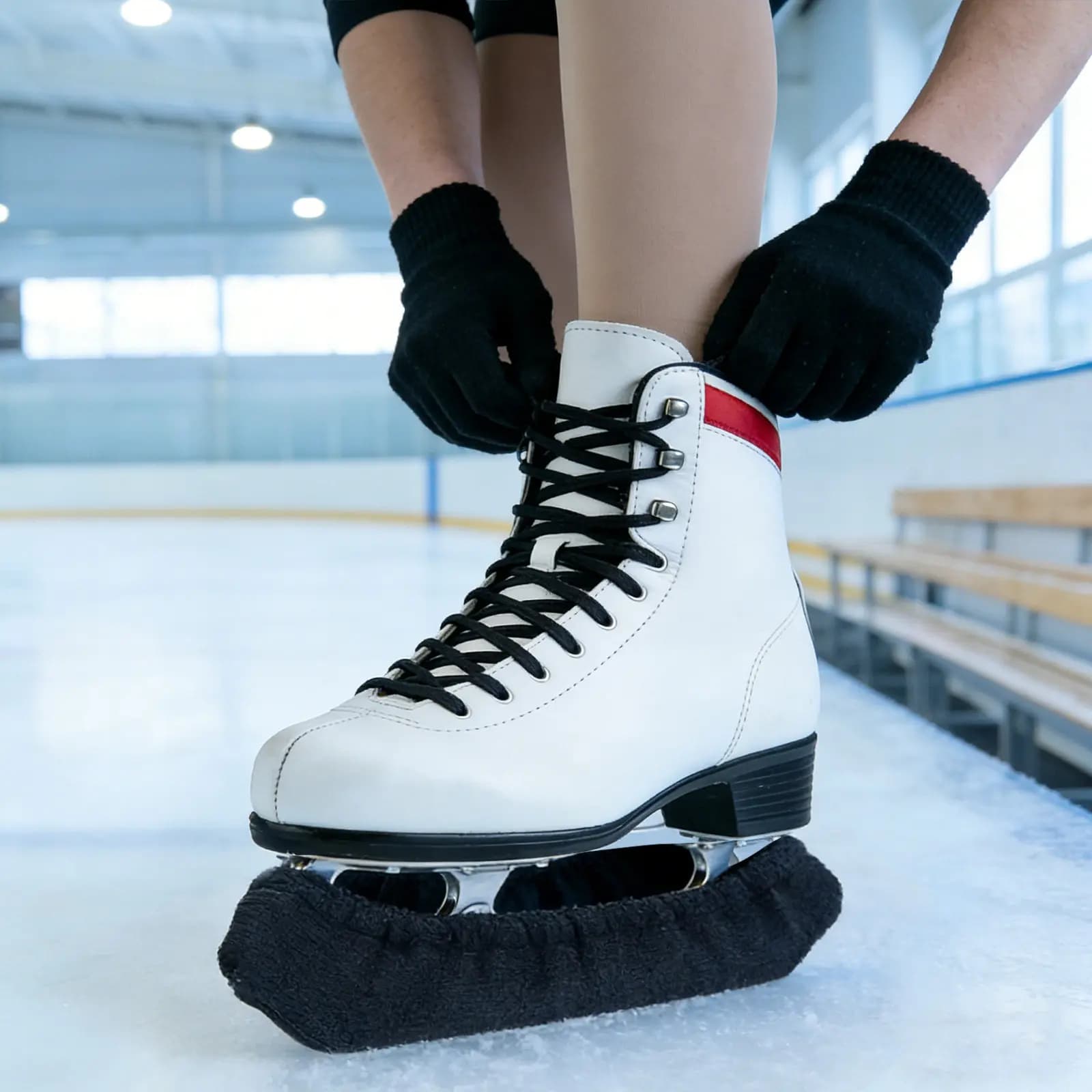 1 Paio di Protezioni Elastiche per Lame di Pattini da Ghiaccio, Coprilame Resistenti per Pattini da Hockey, Pattini a Rotelle e Scarpe da Pattinaggio