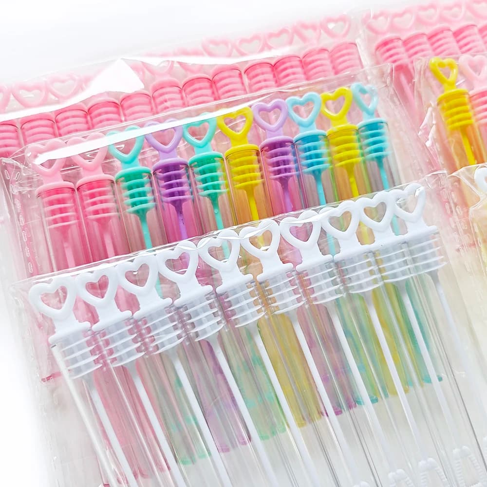 10 pezzi mini tubo a bolle bianco rosa bottiglia di sapone giocattoli regali di nozze per gli ospiti bomboniere per feste di compleanno per bambini decorazione baby shower