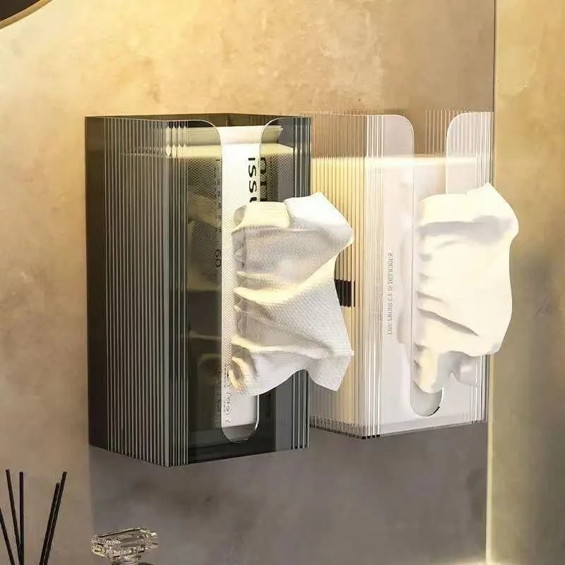 Hanging Wall Mounted Tissue Box Kitchen Bathroom Face Towel Storage Shelf Toilet Paper Holder Organizer Accessories