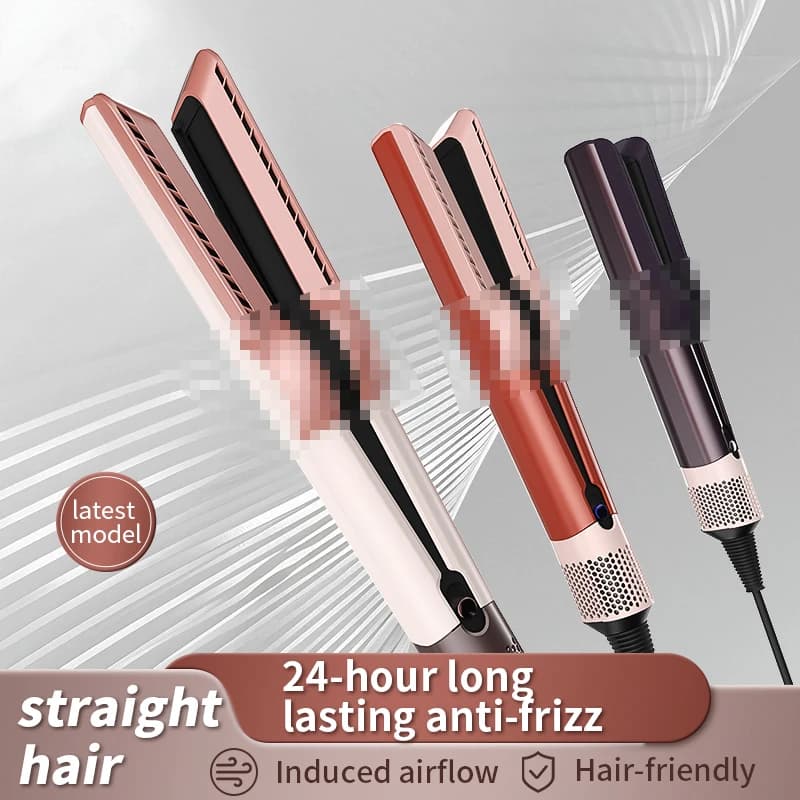Piastra per capelli 2 in 1 per asciugare e lisciare con riscaldamento a temperatura costante per lisciare i capelli bagnati/asciutti, capelli del salone di casa