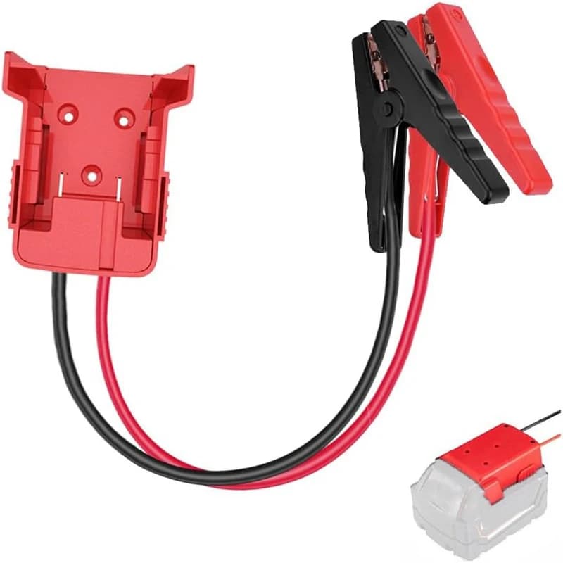 Cables di ponticello Accessori auto per Milwaukee 12V 18V /Makita Li-Ion Batteria Jump Starter Adattatore Auto Booster Cavo Strumento di uso auto